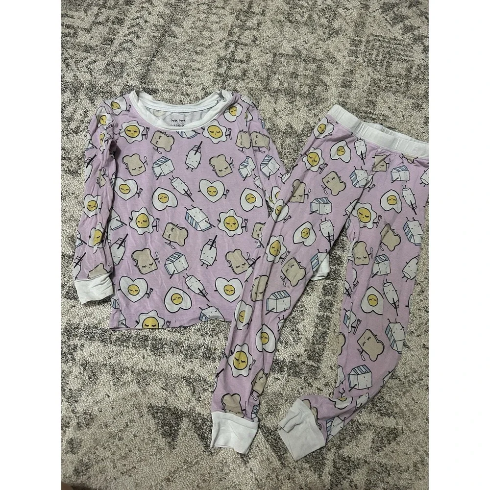 Little Sleepies‎ Girls Pink Pajama Set Size 3t (fair Condition)